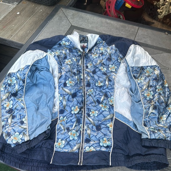 Veste Coupe-vent Active Frontier Vintage 80s - Taille XL - Noire - Épaules Rembourrées